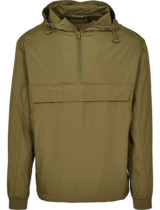 Build your Brand BY 096 Větrovka s 1/4 zipem 56.0096 olive Build your Brand BY 096 Větrovka s 1/4 zipem 56.0096 olive