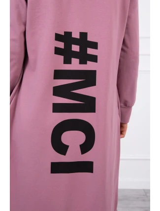 Tmavě růžová bunda s potiskem Tmavě růžová bunda s potiskem