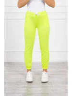 Bavlněné kalhoty žluté neonové Bavlněné kalhoty žluté neonové