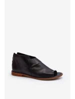 Dámské kožené sandály Laura Messi 2443 černé