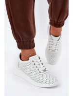 Dámské Kožené Sportovní Boty Vinceza 79532 Bílé