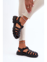 Dámské pěnové římské sandály Black Gasaria