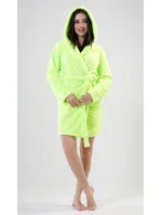 Dámský župan krátký s kapucí Limetka Dámský župan krátký s kapucí Limetka