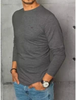 Pánské antracitové tričko s dlouhým rukávem FashionStreet LX0535