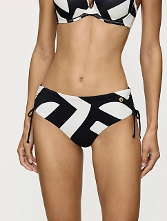 Dámské plavkové kalhotky Summer Allure Midi X White bíločerné  - TRIUMPH