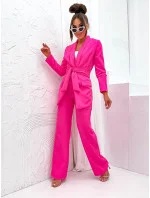 Dámský komplet ve fuchsijové barvě - volné sako a široké kalhoty (8167) Dámský komplet ve fuchsijové barvě - volné sako a široké kalhoty (8167)