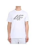 Pánské tričko 4F M3342 white 4FWMM00TTSHM3342 10S pánské