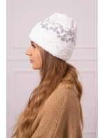 Dámská čepice Kira K374 bílá+šedá Dámská čepice Kira K374 bílá+šedá