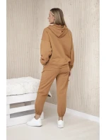 Bavlněná mikina s kapucí + kalhoty velbloud Bavlněná mikina s kapucí + kalhoty velbloud