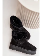 Sněhové boty na platformě s kožešinou Big Star OO274A108 Černé Sněhové boty na platformě s kožešinou Big Star OO274A108 Černé