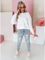 Dámské džínové kalhoty mom fit s dírami MOMVIBE blue FashionStreet UY2459