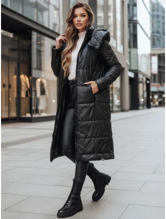 Dámská přechodná bunda ORVITA prošívaná s kapucí černá FashionStreet TY5024z