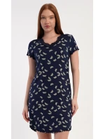 Dámská noční košile s krátkým rukávem Motýlci