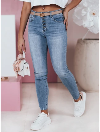 Dámské úzké džínové kalhoty s vysokým sedem DERMIX FashionStreet UY2394