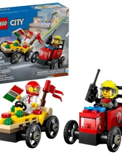 LEGO CITY 60458 Závodní sada: pizza vs. hasičské auto