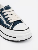 Trendy  tenisky tmavě modré dámské platforma