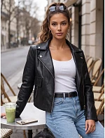 Dámská kožená bunda ve stylu Ramones, černá, FashionStreet TY5716 Dámská kožená bunda ve stylu Ramones, černá, FashionStreet TY5716