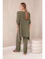 Sada halenky + kalhot s přívěskem světlo khaki