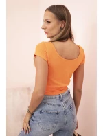 Dámská klasická bavlněná blůza s krátkým rukávem modrá