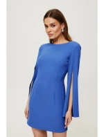 K190 Mini šaty s dělenými rukávy - modré