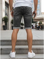 Pánské tmavě šedé džínové šortky FashionStreet SX2617