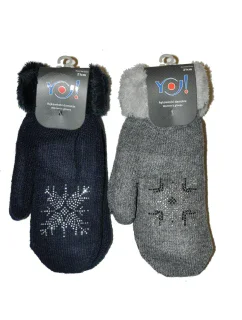 YOCLUB RED-0101K dámské rukavice - flitry