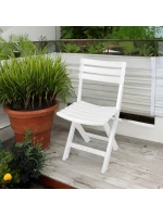 SADA 4 PLASTOVÝCH SKLÁDACÍCH CATERINGOVÝCH ŽIDLÍ KOMODO WHITE