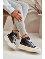 Zateplené Dámské Tenisky Na Platformě Eko Kůže Big Star OO274068 Růžové