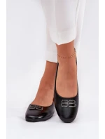 Elegantní Dámské Baletky S Ozdobou Vinceza 62206 Černé