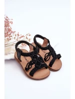 Dětské pletené nazouvací sandály Černe Tracy