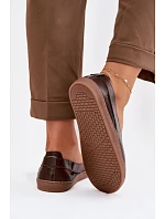 Kožené baleríny Barefoot Zazoo 10217 Čokoládové