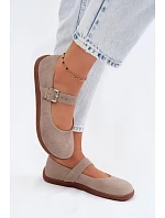 Baleríny Barefoot z přírodní semiš Zazoo 316 Cappuccino Baleríny Barefoot z přírodní semiš Zazoo 316 Cappuccino