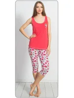 Dámské pyžamo kapri Jahoda Dámské pyžamo kapri Jahoda
