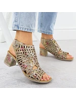 Rieker 64780-90 dámské vestavěné ažurové sandály