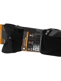 Skechers, 3 ks pánských pracovních ponožek z froté S106859-BLK, černé, velikosti 41–46