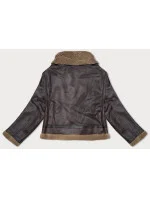 Hnědý krátký dámský kožich Ann Gissy (AG9-9006)