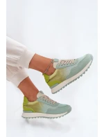 Kožené Sportovní Boty S Síťovinou Dámské Vinceza 66775 Zelené