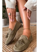 Dámské mokasíny ploché s třásněmi Zelené Marilisse