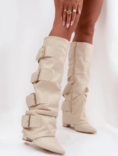 Kozačky na podpatku  model 217202 Step in style
