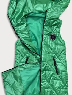 Zelená prošívaná dámská vesta (B8127-82)