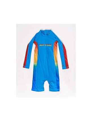 RIP CURL Chlapecký kostým 0-6 Mumma Lsl Uv Spring - modrý