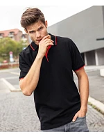 Daiber JN 728 Pánské piqué polo s kontrastní légou 02.0728 graphite/aqua Daiber JN 728 Pánské piqué polo s kontrastní légou 02.0728 graphite/aqua