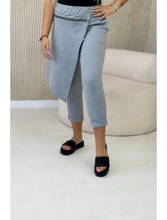 Punto Milano Zimní kalhoty s ozdobným zipem šedý Punto Milano Zimní kalhoty s ozdobným zipem šedý