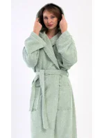 Dámský župan dlouhý s kapucí Máta