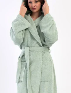 Dámský župan dlouhý s kapucí Máta