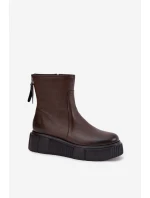 Boty na široké podrážce model 216959 Step in style Boty na široké podrážce model 216959 Step in style