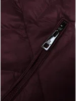 Dámská prošívaná bunda ve vínové bordó barvě pro přechodné období Glakate (LU-2201)