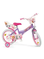 Dětské kolo 16" Psi Patrol Purple 1680 Girl + Dětská helma Psi Patrol pink TOIMSA 10896