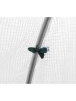 ZAHRADNÍ TUNEL 200x200x200 cm PE BÍLÁ OCELOVÁ KONSTRUKCE