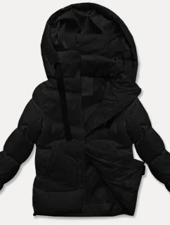 Hrubší černá dámská zimní bunda ze strukturovaného materiálu J Style (5M3251-392)